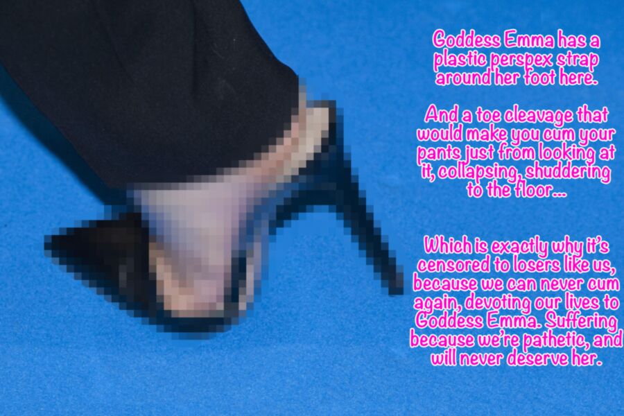 Free porn pics of Emma Watson feet and heels censored loser denial captions 4 of 4 pics