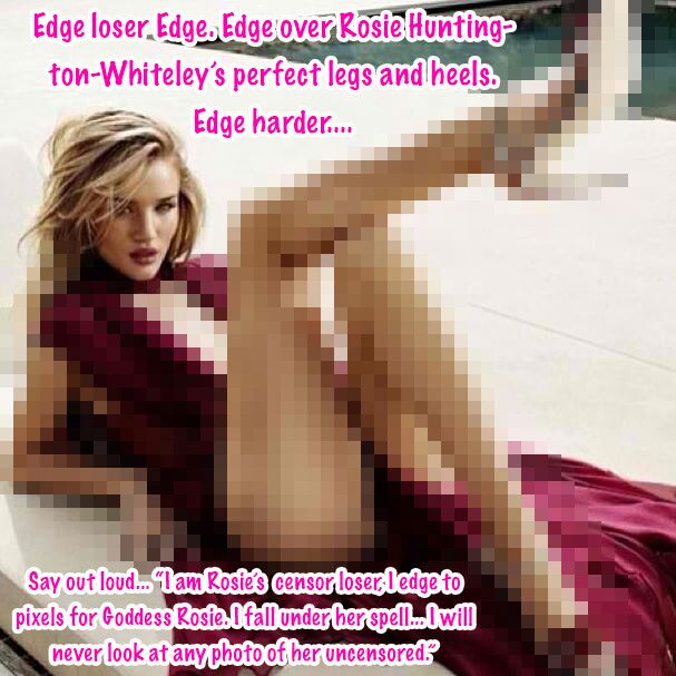 Free porn pics of Rosie Huntington-Whiteley censored loser denial captions 3 of 4 pics