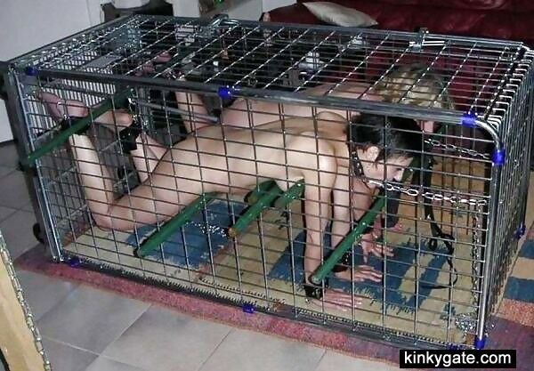 Free porn pics of Amateur Slaves locked up in cages 19 of 23 pics