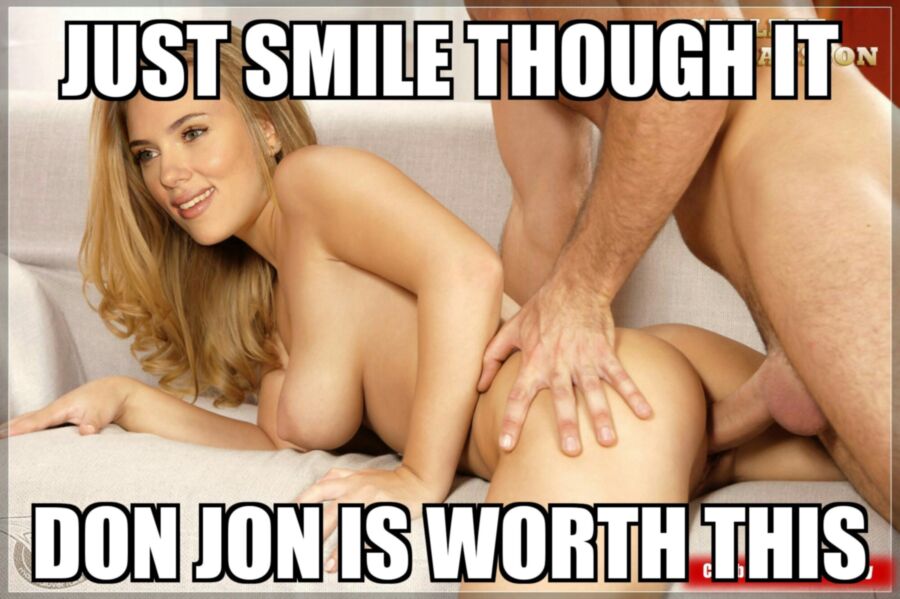 Free porn pics of Scarlett Johansson Porn Captions 10 of 12 pics
