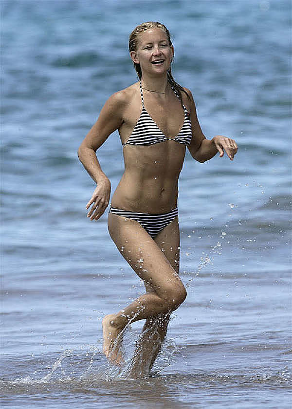 Free porn pics of Kate Hudson - Striped Bikini 9 of 17 pics