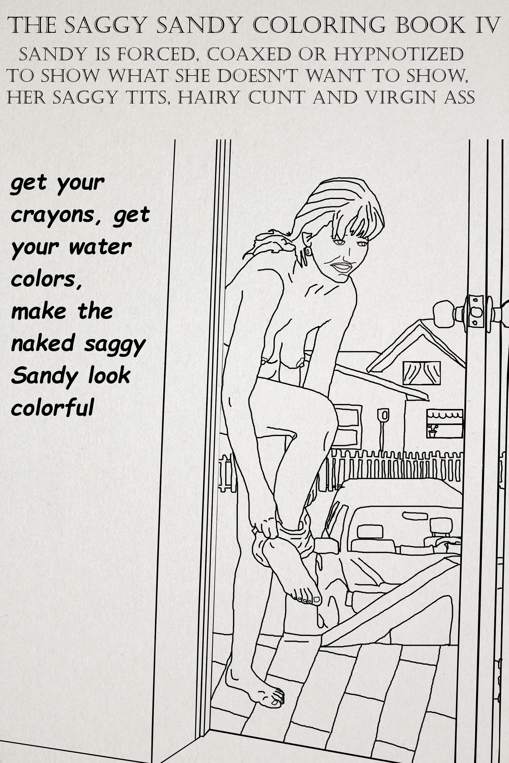 Free porn pics of saggy Sandy coloringbook IV 1 of 20 pics