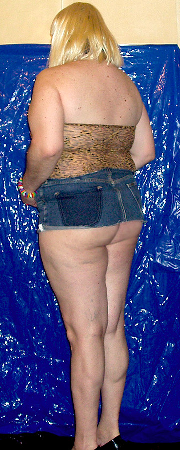 Free porn pics of Whore Thick Thighs Slut Legs BBW Denim Micromini Doll Julana 13 of 16 pics