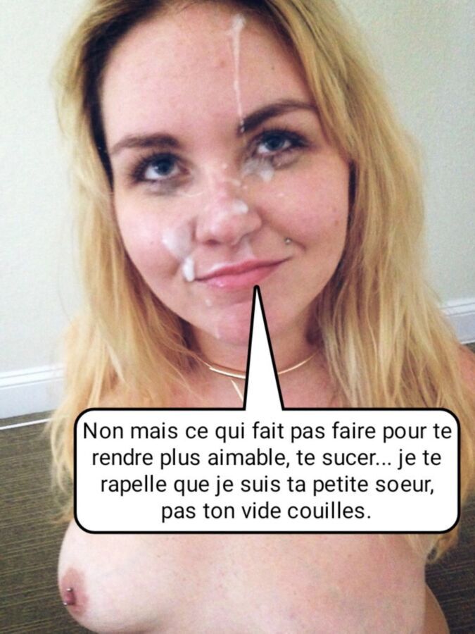 Free porn pics of french caption (francais inceste) Soeurette suceuse et faciale. 1 of 5 pics