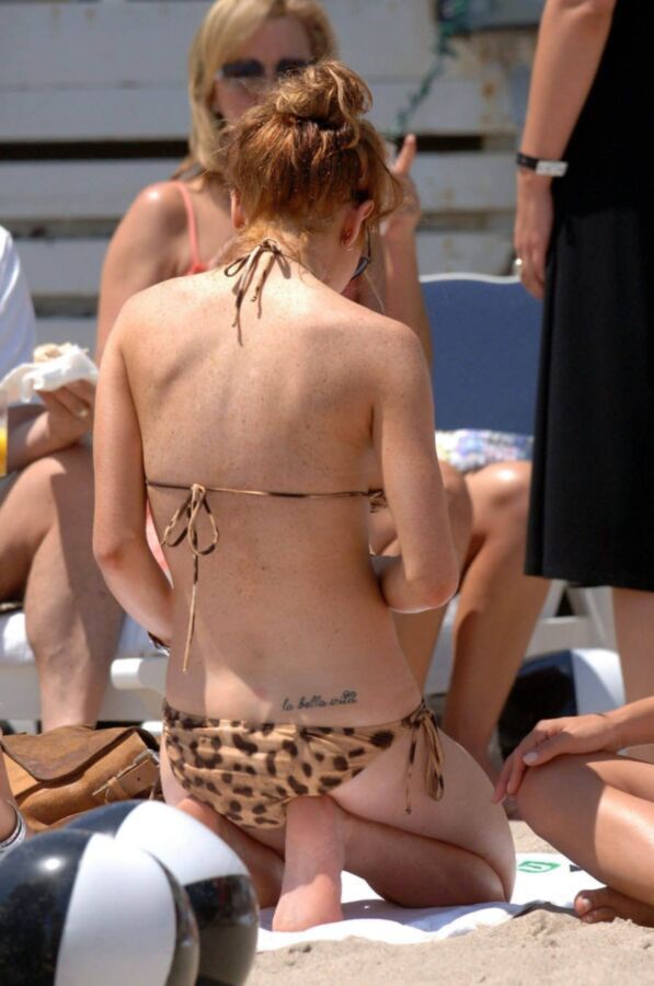 Free porn pics of Lindsey Lohan - Leopard Print Bikini 9 of 12 pics