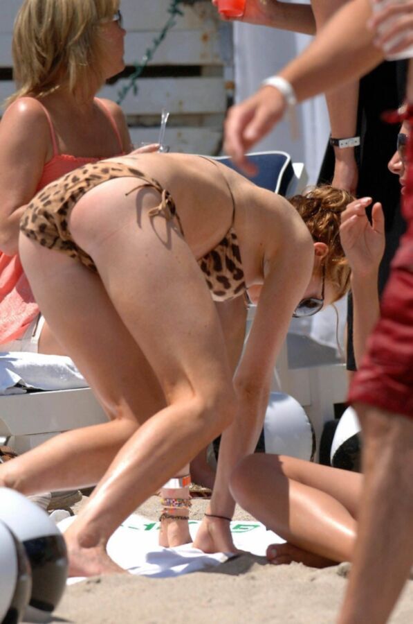 Free porn pics of Lindsey Lohan - Leopard Print Bikini 5 of 12 pics