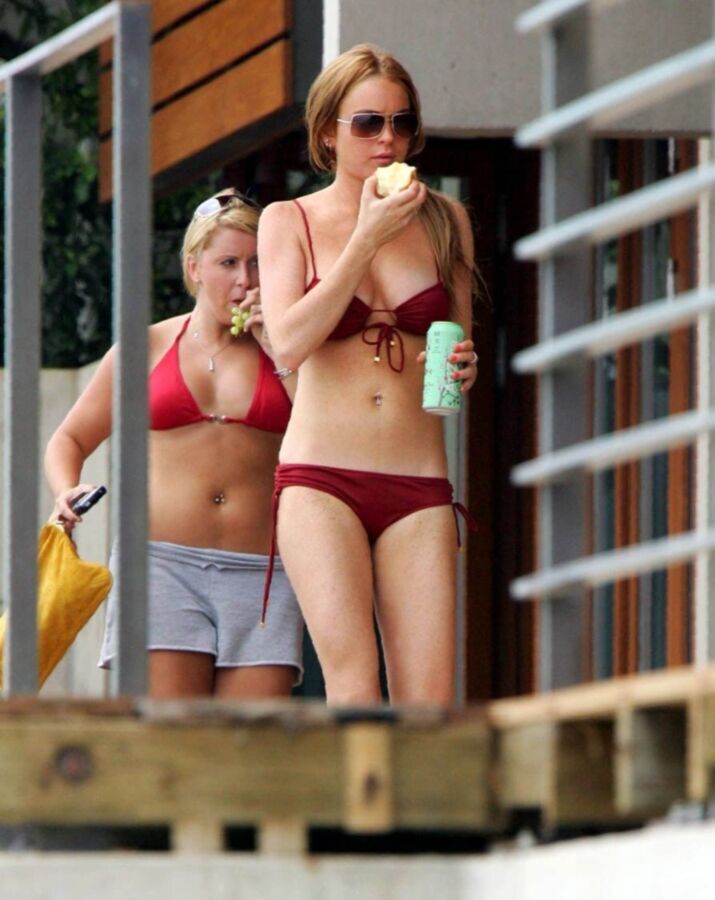 Free porn pics of Lindsey Lohan - Red Bikini 5 of 10 pics