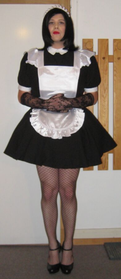 Free porn pics of Transvestite Emily Pinup Girl - French Maid 13 of 23 pics
