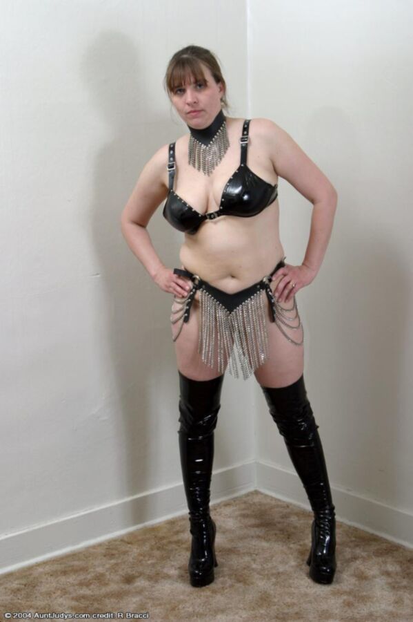 Free porn pics of Plump Mature Jackie looking awful in fetish gear 4 of 76 pics