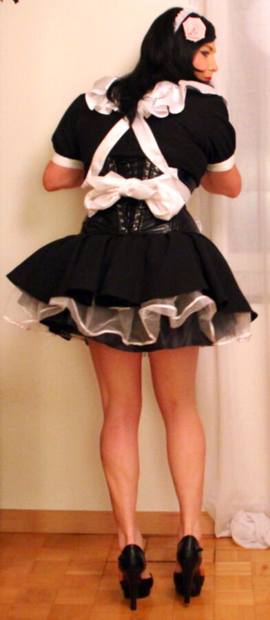 Free porn pics of Transvestite Emily Pinup Girl - French Maid 2 of 23 pics