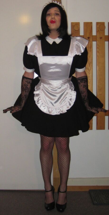Free porn pics of Transvestite Emily Pinup Girl - French Maid 6 of 23 pics