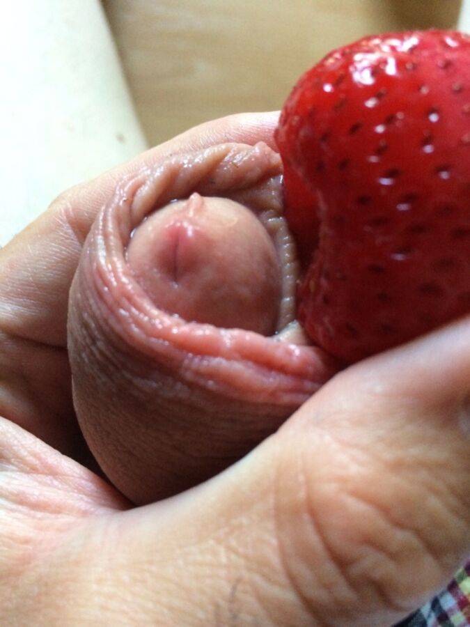 Free porn pics of XXL strawberry under my FORESKIN :-)))))) 13 of 16 pics