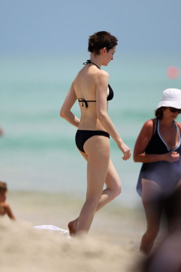 Free porn pics of Anne Hathaway - Black Bikini 15 of 19 pics