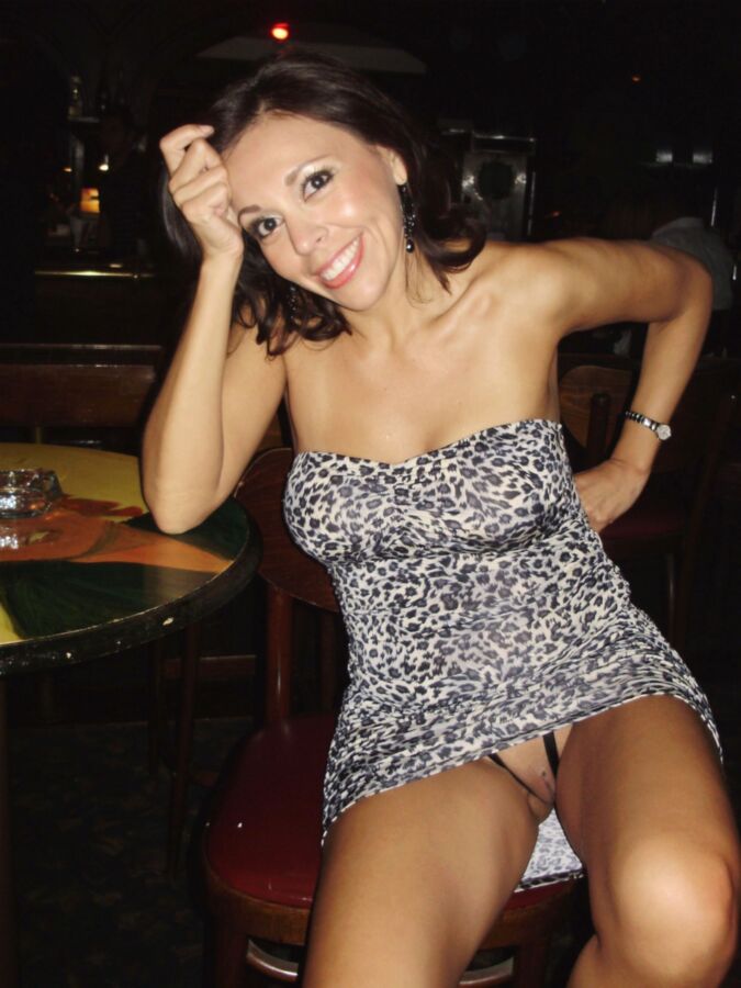 Free porn pics of Amateur MILF In And Out Of Leopard Dress ! 20 of 47 pics