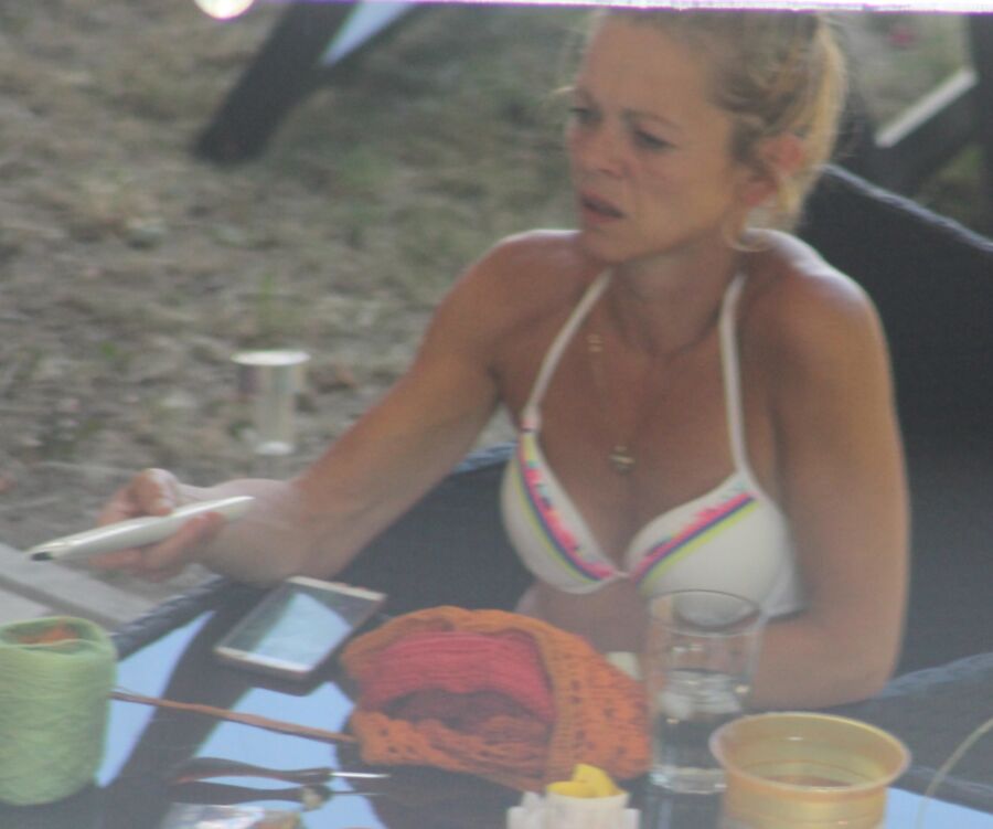 Free porn pics of Spy cam: Blondes neighbour milf with bikini!!! 19 of 23 pics