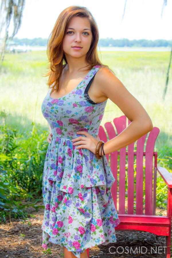 Free porn pics of Tessa Fowler - Flower Dress 2 of 186 pics