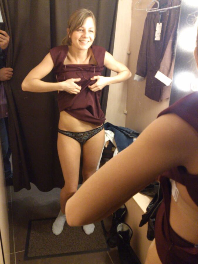 Free porn pics of Sexy Girlfriend in a Changing Room 8 of 16 pics