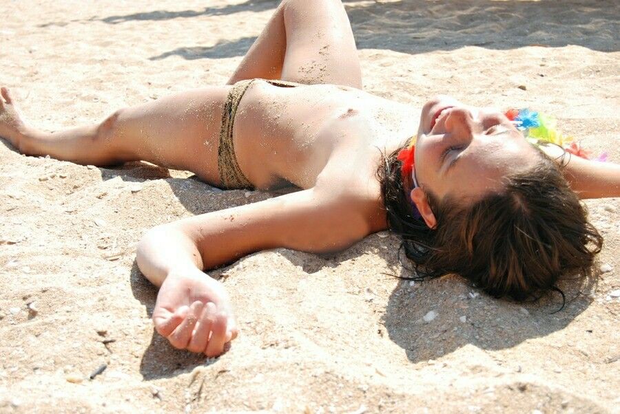 Free porn pics of Nude flat chested nudist teen girl Dilyana at Gradina beach 1 of 15 pics