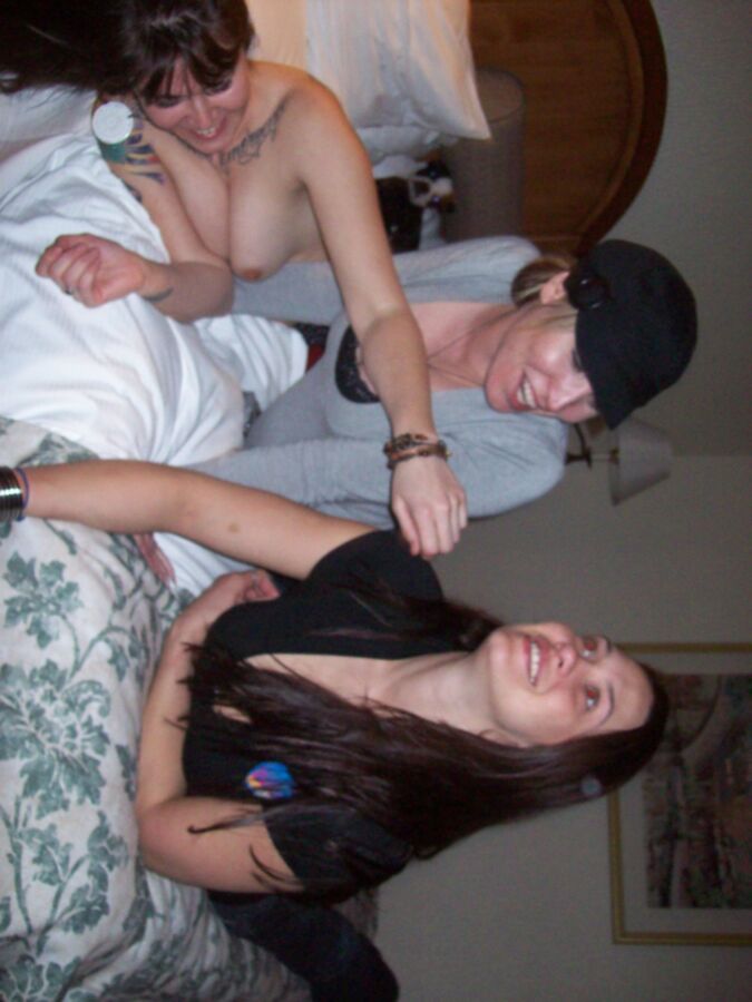 Free porn pics of the party girl bitch with her drunk friends 3 of 31 pics
