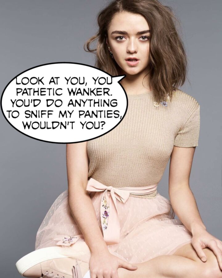 Free porn pics of Maisie Williams humiliation captions 1 of 5 pics