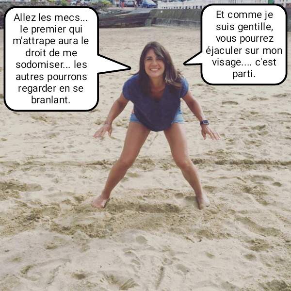 Free porn pics of French caption (Français) Estelle Denis, le sport oui... en cha 1 of 5 pics