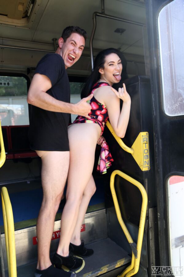 Free porn pics of Aria Alexander fucked on public bus 5 of 42 pics