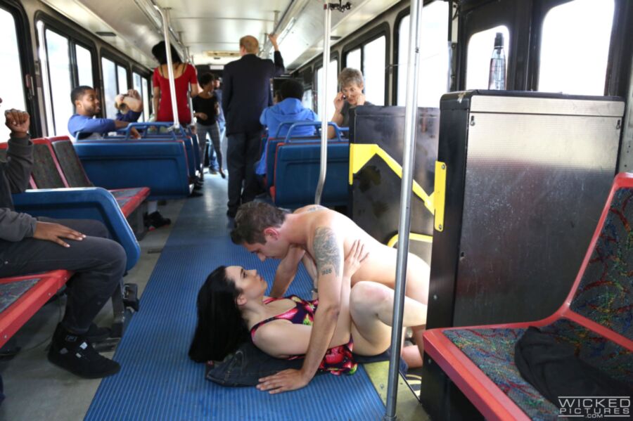 Free porn pics of Aria Alexander fucked on public bus 15 of 42 pics