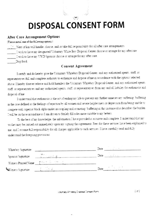 Free porn pics of White Boy Disposal Contract, if anyone wanted to take me up on t 1 of 2 pics