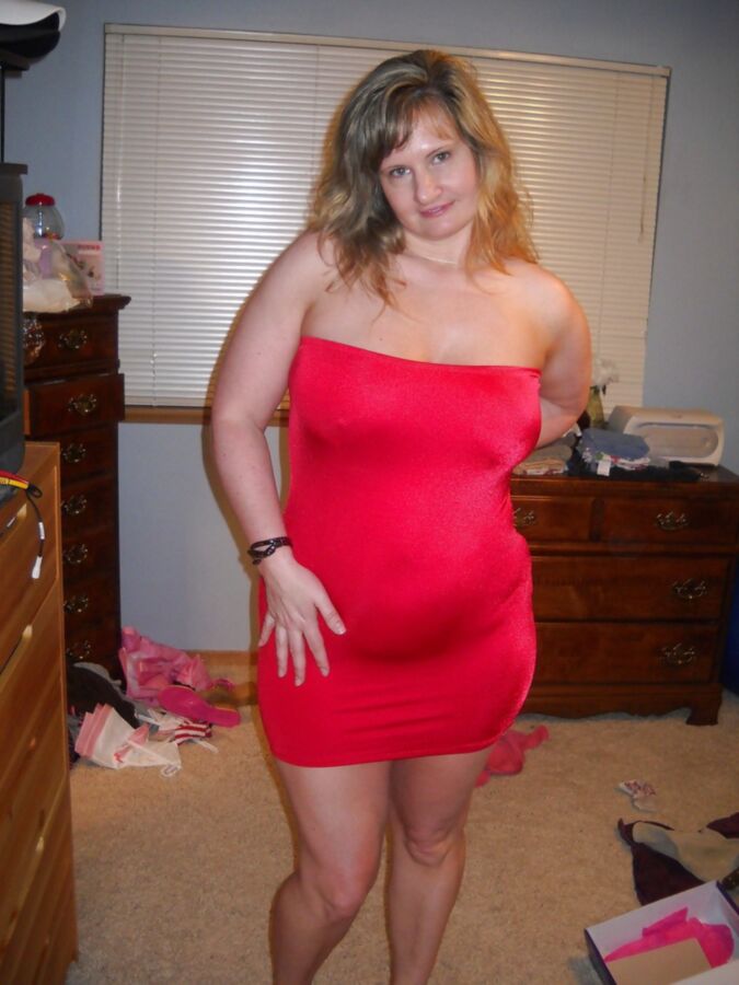 Free porn pics of Red Clubbing dress 5 of 8 pics