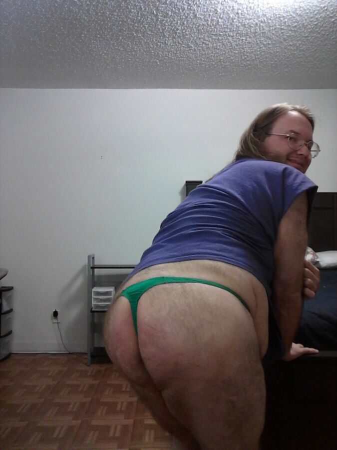 Free porn pics of My new green thong 1 of 5 pics