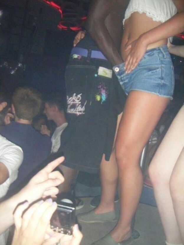 Free porn pics of Grope - women caught getting their pussies groped in clubs 1 of 24 pics
