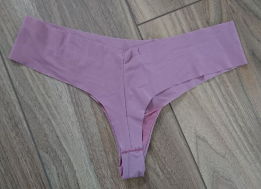 Free porn pics of As promised, Jodies little stinky pink panties  3 of 10 pics
