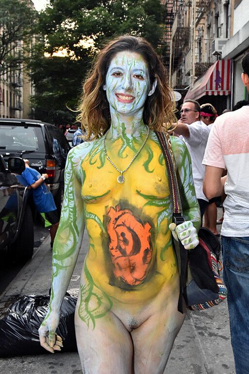 Free porn pics of NYC Bodypainting Day Public Nude Women 2 of 243 pics