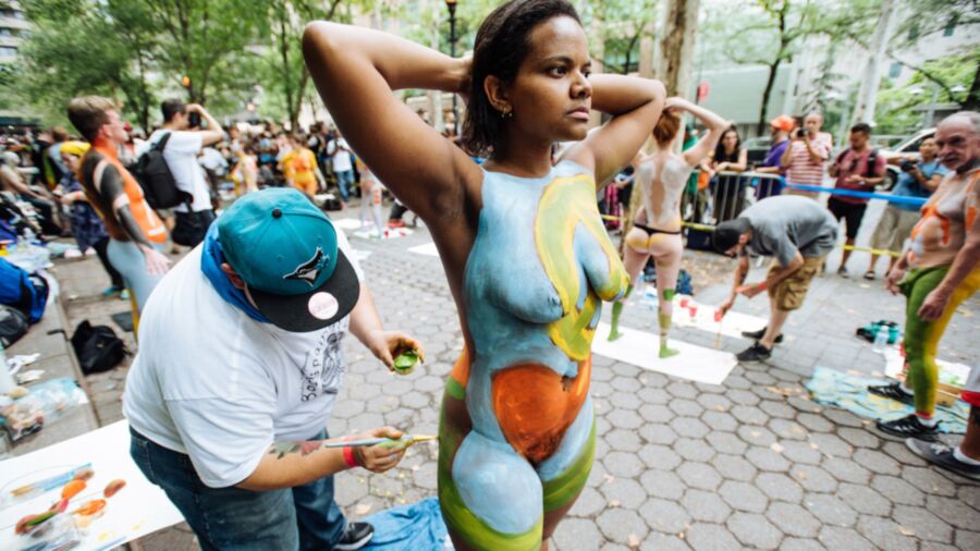 Free porn pics of NYC Bodypainting Day Public Nude Women 1 of 243 pics