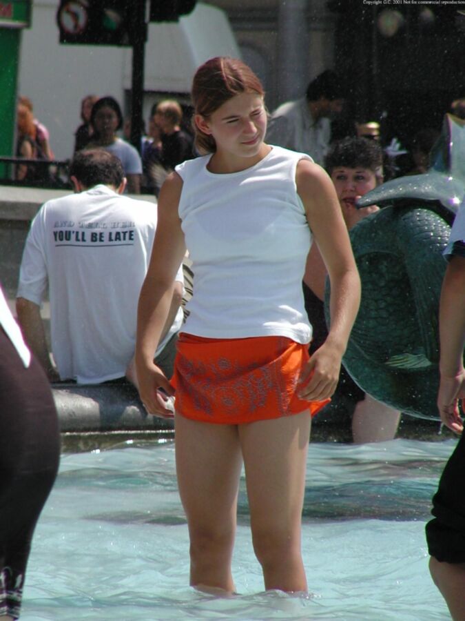 Free porn pics of Candid pics of teen enjoying herself at Trafalgar Square 3 of 94 pics