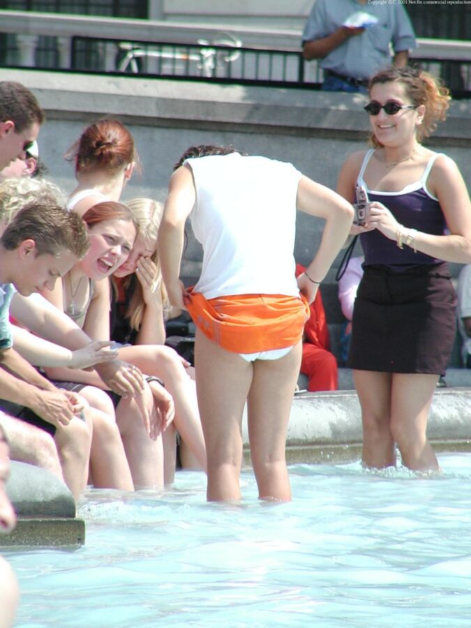 Free porn pics of Candid pics of teen enjoying herself at Trafalgar Square 8 of 94 pics