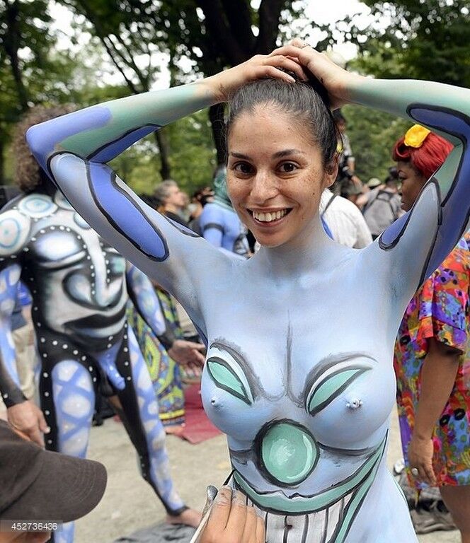 Free porn pics of NYC Bodypainting Day Public Nude Women 3 of 243 pics