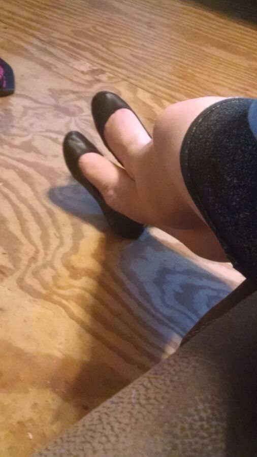 Free porn pics of My WIfes Feet In Her Flats For Your Pleasure 16 of 19 pics