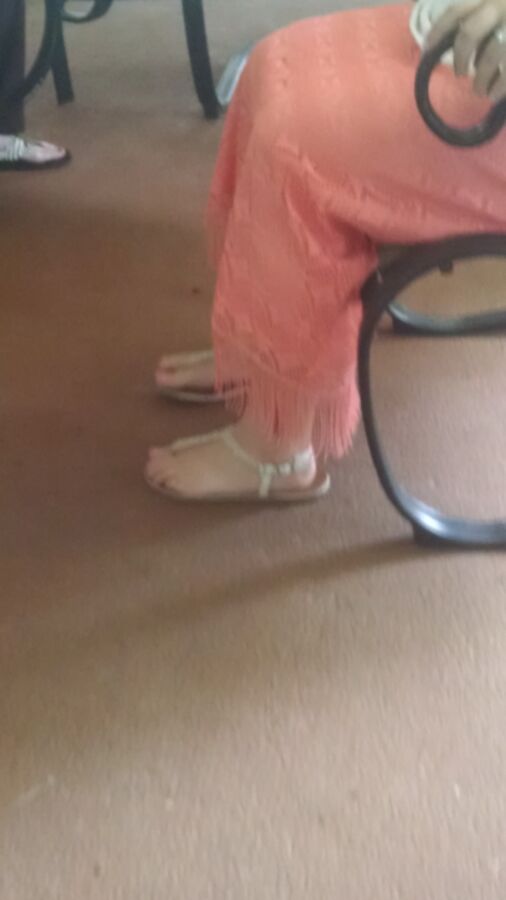 Free porn pics of Wifes Feet In Her White Sandals For Your Pleasure 3 of 6 pics