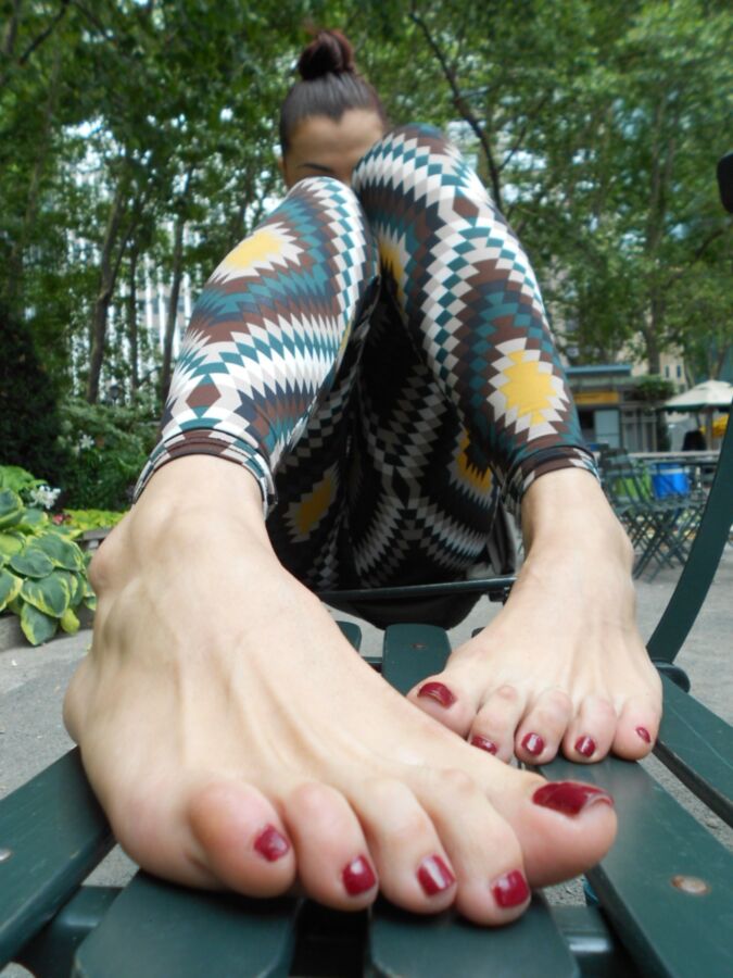 Free porn pics of feet in park 16 of 25 pics