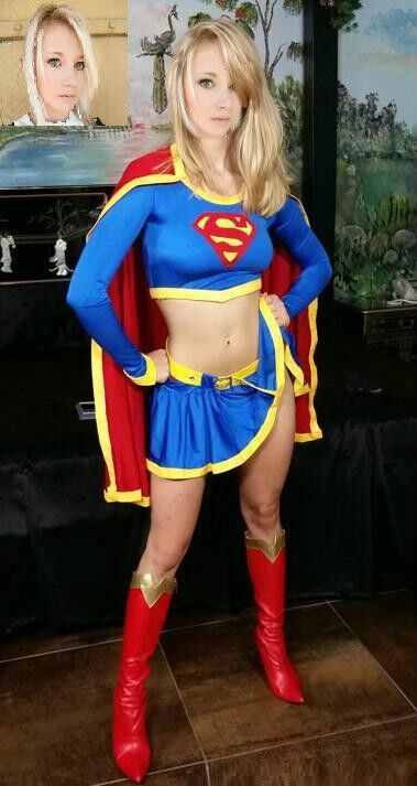 Free porn pics of fake of a blonde teen friend as supergirl femdom lezdom 1 of 3 pics