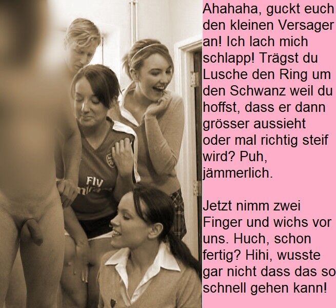 Free porn pics of Captions (german) fuer Devoter_Kleinschwanz 2 of 6 pics