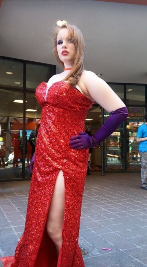 Free porn pics of Cosplay Slut Grace as Jessica Rabbit 5 of 8 pics