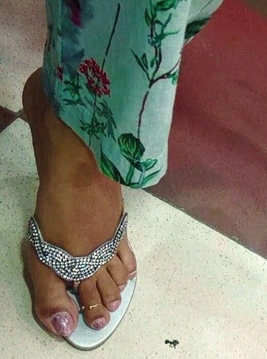 Free porn pics of Punjabi - Silver High Heel Thongs 7 of 8 pics