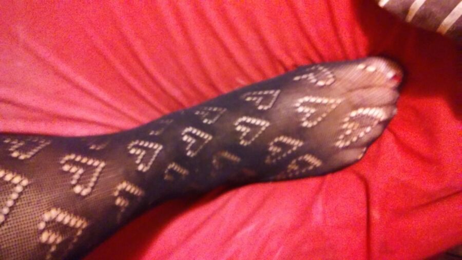 Free porn pics of My Wife In Her New Pattern Pantyhose For Your Comments 10 of 20 pics