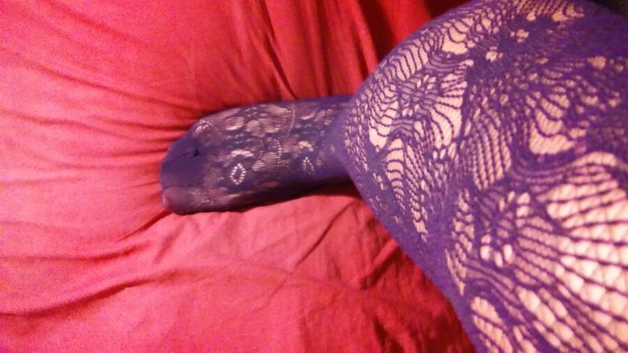 Free porn pics of My Wife In Her New Purple Pantyhose For Your Comments 5 of 22 pics
