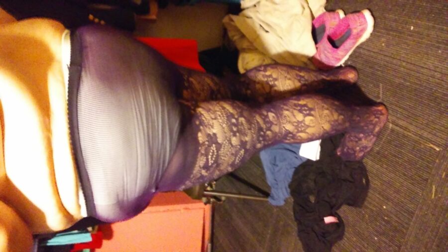 Free porn pics of My Wife In Her New Purple Pantyhose For Your Comments 22 of 22 pics