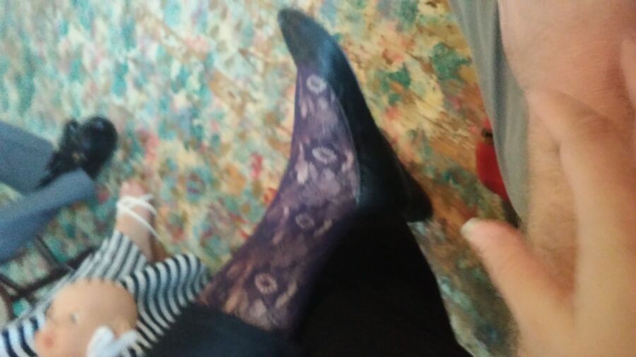 Free porn pics of My Wifes Feet In Flats & Tights For Your Comments 8 of 14 pics