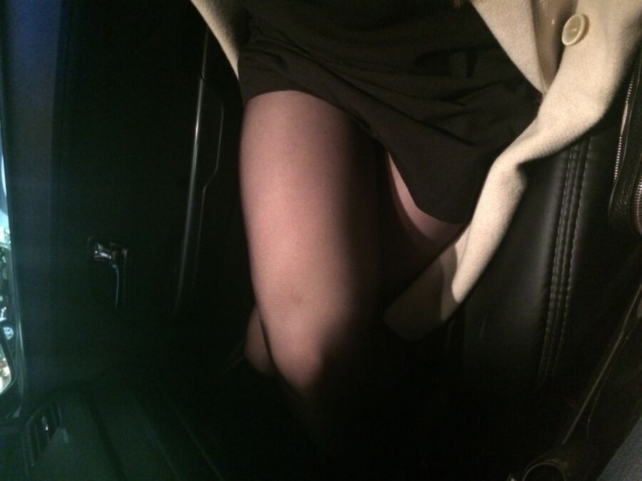 Free porn pics of slut secretary in the car in black pantyhose 2 of 3 pics