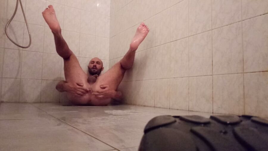 Free porn pics of Russian gay slut in the shower cleans the anal input 3 of 38 pics
